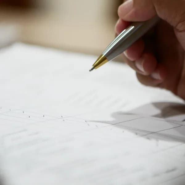 A hand signing the bottom of a printed document with a pen.